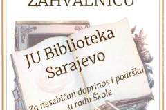 Zahvalnica JU OŠ "Šip" za nesebičan doprinos i podršku