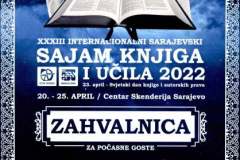 Zahvalnica za počasne goste na Sajmu knjiga i učila