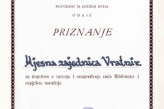 Priznanje - Vratnik