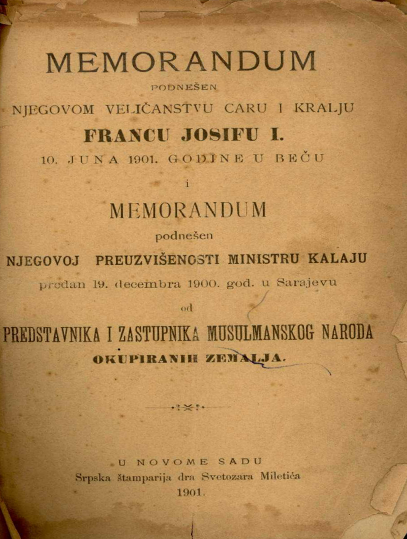 Memorandum podnešen njegovom veličanstvu caru i kralju Francu Josipu I